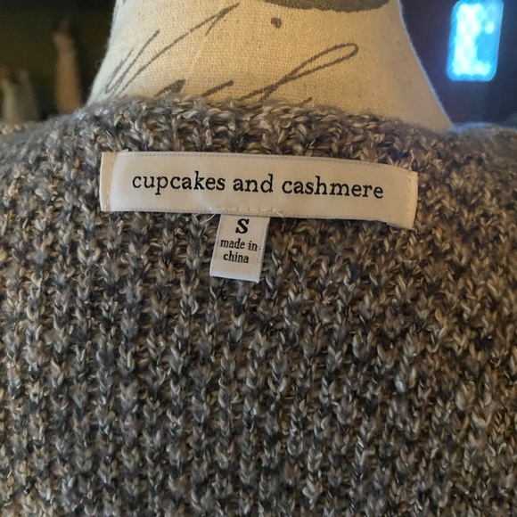 NWT Cupcakes and Cashmere Klein Cardigan Sweater-Tonal gray leopard - Picture 8 of 12